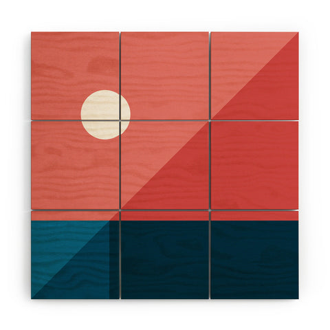 The Old Art Studio Geometric Landscape 09 Wood Wall Mural