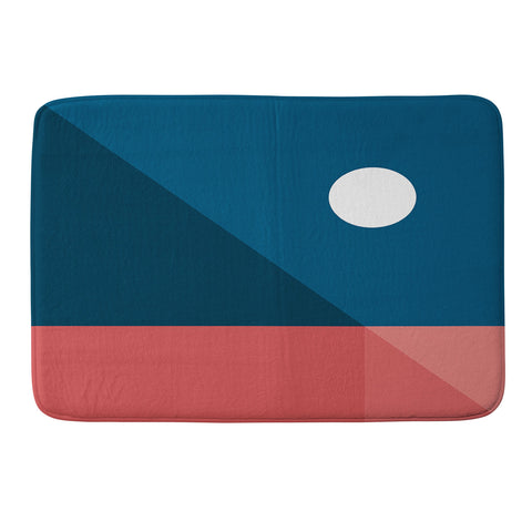 The Old Art Studio Geometric Landscape 10 Memory Foam Bath Mat