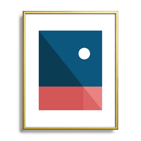 The Old Art Studio Geometric Landscape 10 Metal Framed Art Print