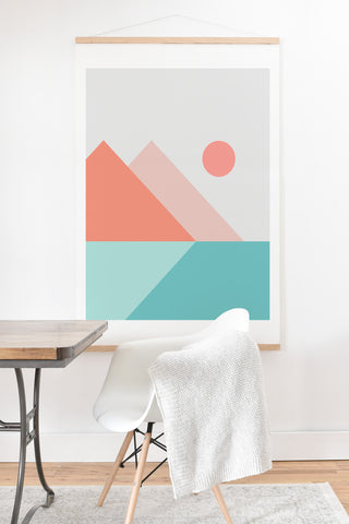The Old Art Studio Geometric Landscape 13 Art Print And Hanger