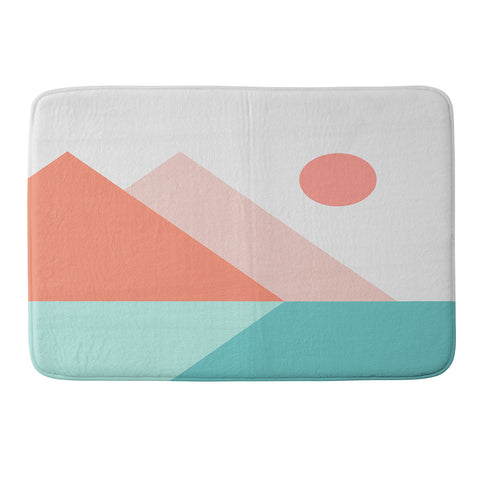The Old Art Studio Geometric Landscape 13 Memory Foam Bath Mat