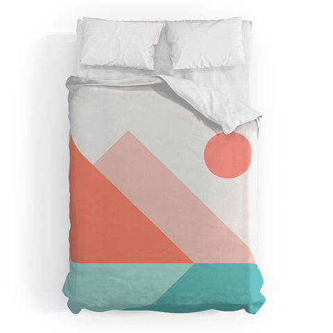 The Old Art Studio Geometric Landscape 13 Duvet Cover