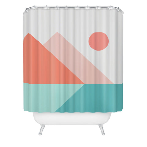 The Old Art Studio Geometric Landscape 13 Shower Curtain