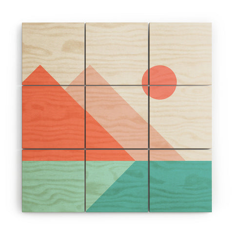 The Old Art Studio Geometric Landscape 13 Wood Wall Mural