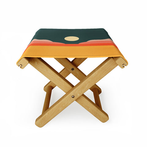 The Old Art Studio Geometric Landscape 14 Folding Stool