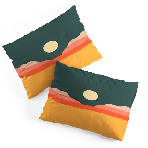 The Old Art Studio Geometric Landscape 14 Pillow Shams