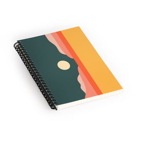 The Old Art Studio Geometric Landscape 14 Spiral Notebook