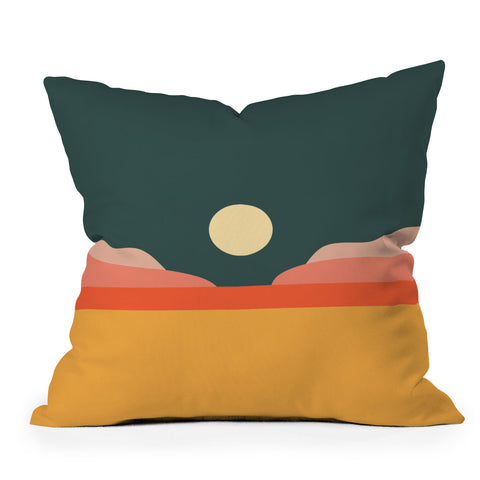 The Old Art Studio Geometric Landscape 14 Throw Pillow