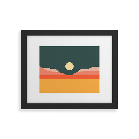 The Old Art Studio Geometric Landscape 14 Framed Art Print