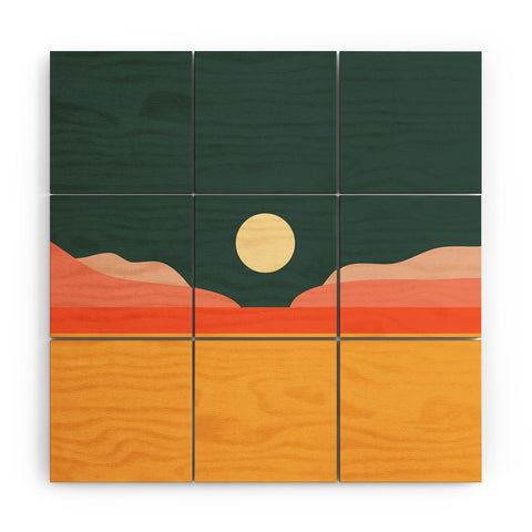 The Old Art Studio Geometric Landscape 14 Wood Wall Mural