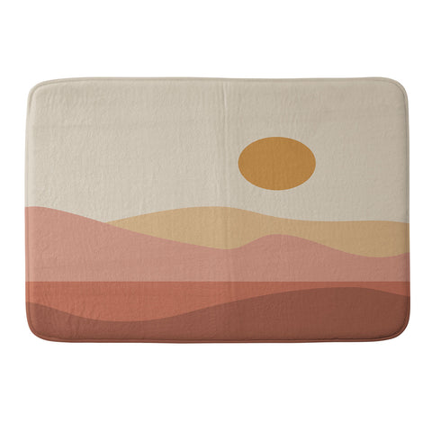 The Old Art Studio Geometric Landscape 23A Memory Foam Bath Mat