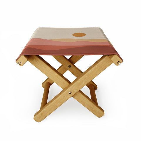 The Old Art Studio Geometric Landscape 23A Folding Stool