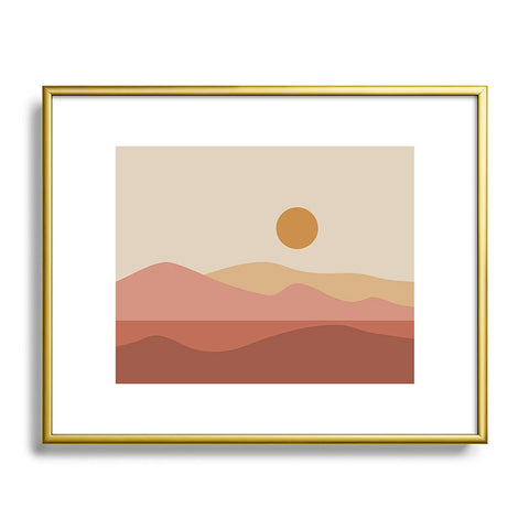 The Old Art Studio Geometric Landscape 23A Metal Framed Art Print