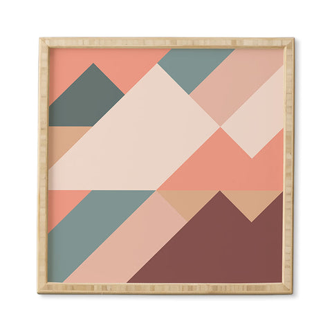 The Old Art Studio Geometric Mountains 01 Framed Wall Art