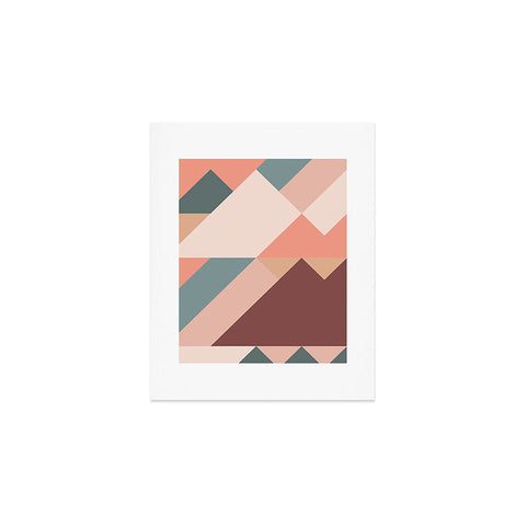 The Old Art Studio Geometric Mountains 01 Art Print