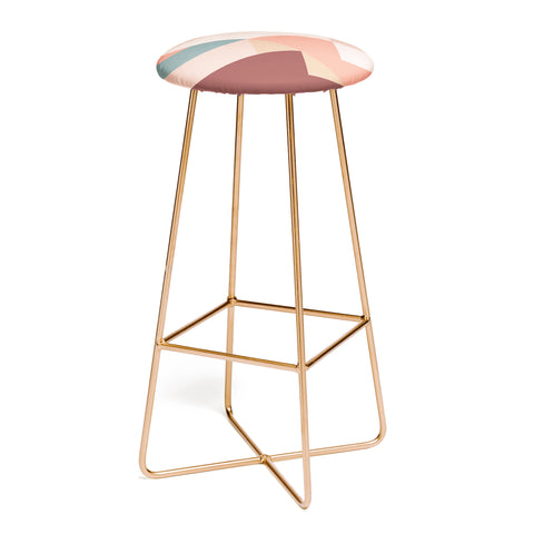 The Old Art Studio Geometric Mountains 01 Bar Stool