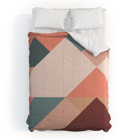 The Old Art Studio Geometric Mountains 01 Comforter