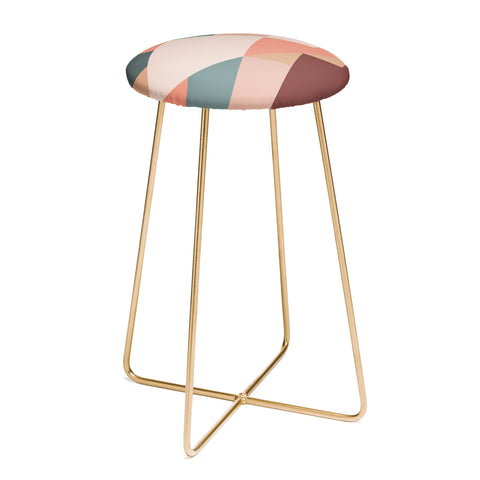 The Old Art Studio Geometric Mountains 01 Counter Stool