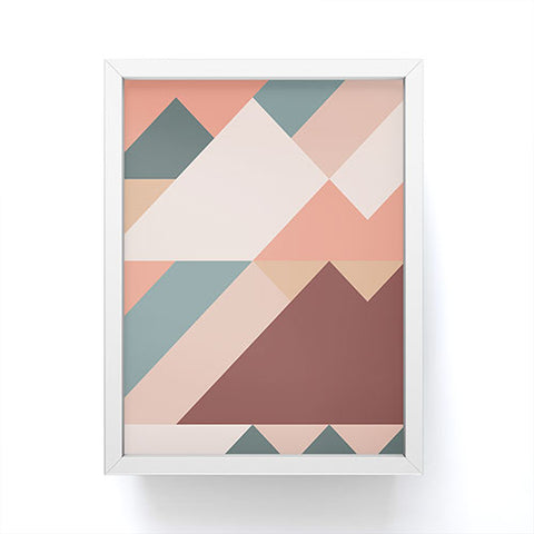 The Old Art Studio Geometric Mountains 01 Framed Mini Art Print