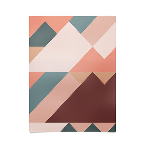The Old Art Studio Geometric Mountains 01 Poster
