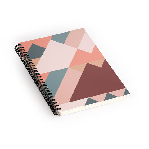The Old Art Studio Geometric Mountains 01 Spiral Notebook