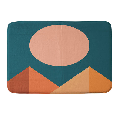 The Old Art Studio Geometric Mountains Memory Foam Bath Mat