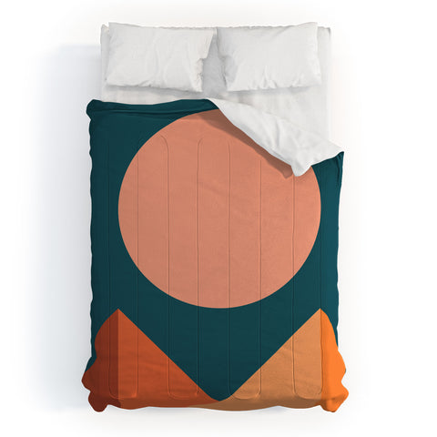 The Old Art Studio Geometric Mountains Comforter