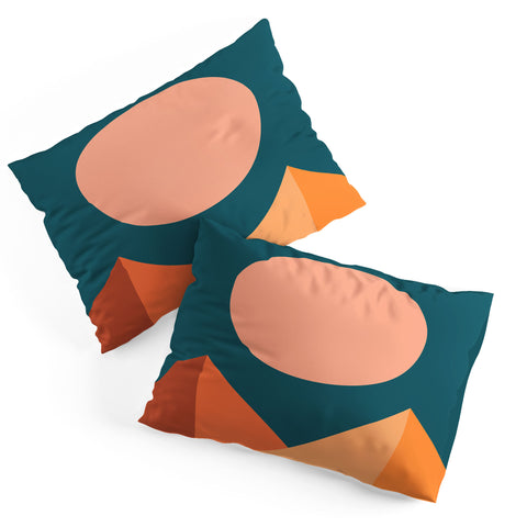 The Old Art Studio Geometric Mountains Pillow Shams