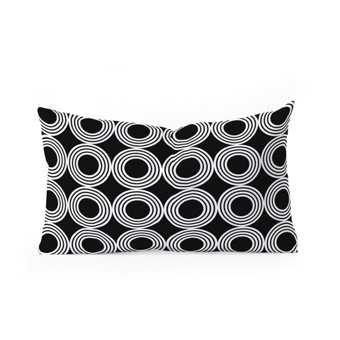 The Old Art Studio Geometric Pattern 02B Oblong Throw Pillow