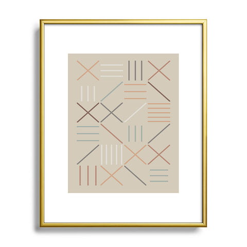 The Old Art Studio Geometric Shapes 05 Metal Framed Art Print