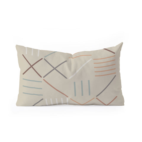 The Old Art Studio Geometric Shapes 05 Oblong Throw Pillow