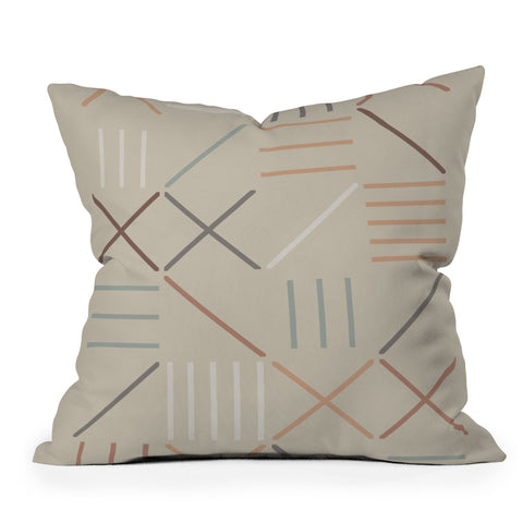 The Old Art Studio Geometric Shapes 05 Throw Pillow