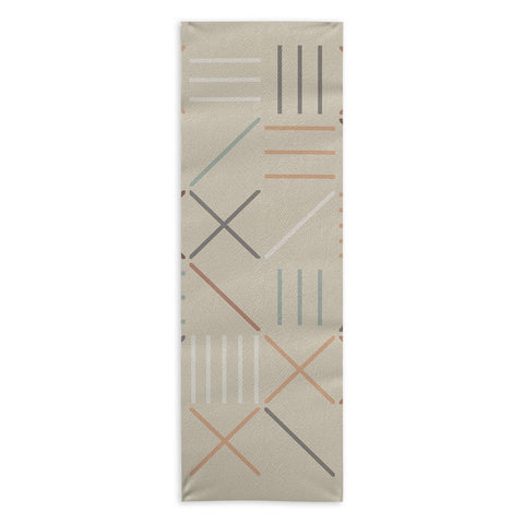 The Old Art Studio Geometric Shapes 05 Yoga Towel