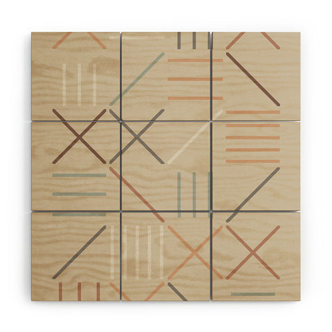 The Old Art Studio Geometric Shapes 05 Wood Wall Mural