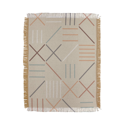 The Old Art Studio Geometric Shapes 05 Throw Blanket