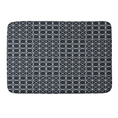 The Old Art Studio Geometric Tile Memory Foam Bath Mat