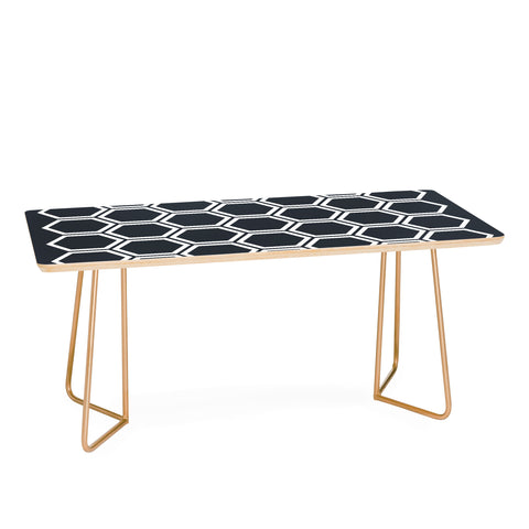 The Old Art Studio Hexagon Black Coffee Table