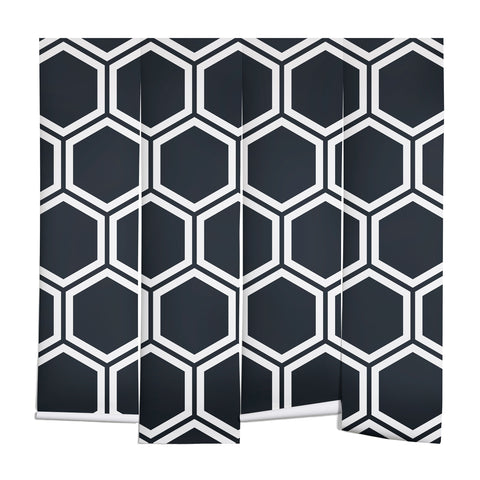 The Old Art Studio Hexagon Black Wall Mural