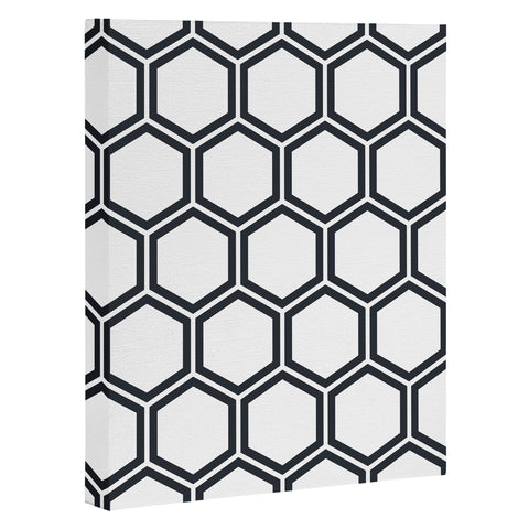 The Old Art Studio Hexagon White Art Canvas