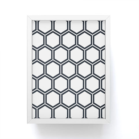 The Old Art Studio Hexagon White Framed Mini Art Print