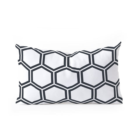 The Old Art Studio Hexagon White Oblong Throw Pillow