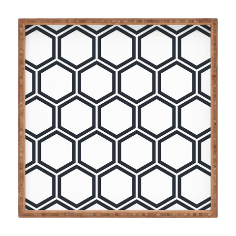The Old Art Studio Hexagon White Square Tray