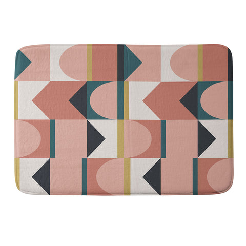 The Old Art Studio Maximalist Geometric 01 Memory Foam Bath Mat