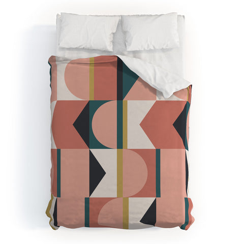 The Old Art Studio Maximalist Geometric 01 Duvet Cover