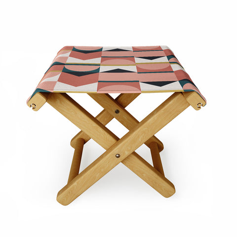 The Old Art Studio Maximalist Geometric 01 Folding Stool