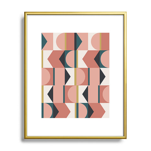 The Old Art Studio Maximalist Geometric 01 Metal Framed Art Print