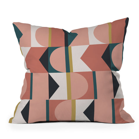 The Old Art Studio Maximalist Geometric 01 Throw Pillow