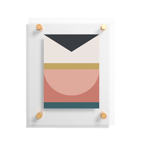 The Old Art Studio Maximalist Geometric 03 Floating Acrylic Print