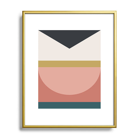 The Old Art Studio Maximalist Geometric 03 Metal Framed Art Print