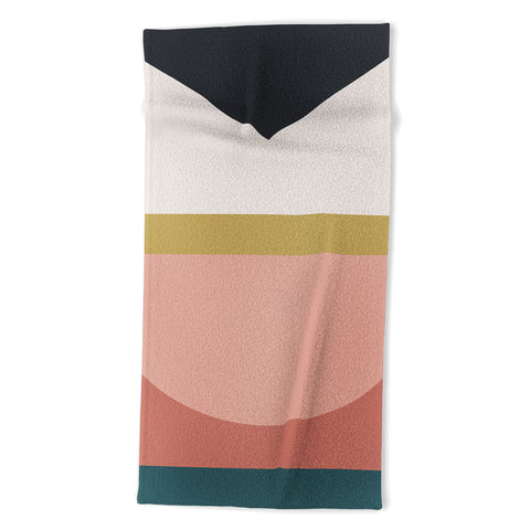 The Old Art Studio Maximalist Geometric 03 Beach Towel